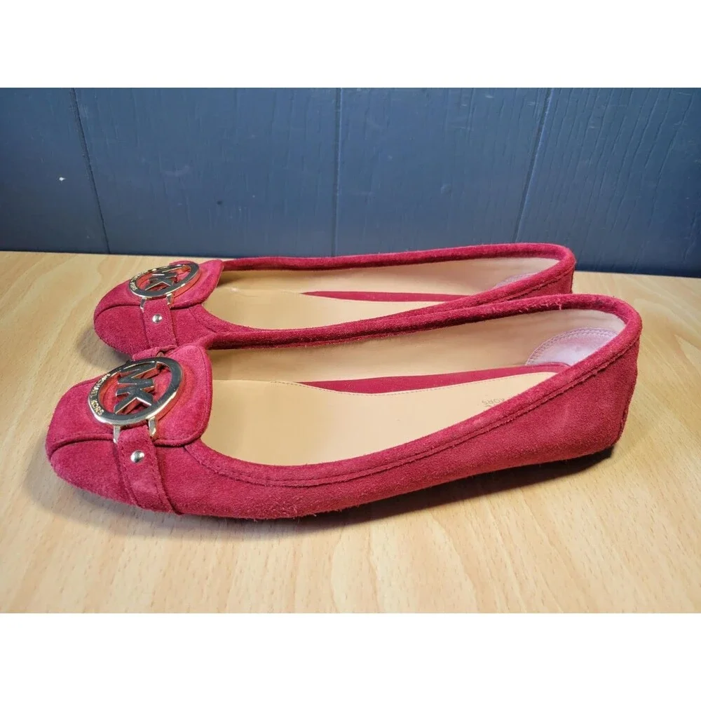 Michael Michael Kors Woman's Fulton Ballet Leather, Red, Size: 8 M